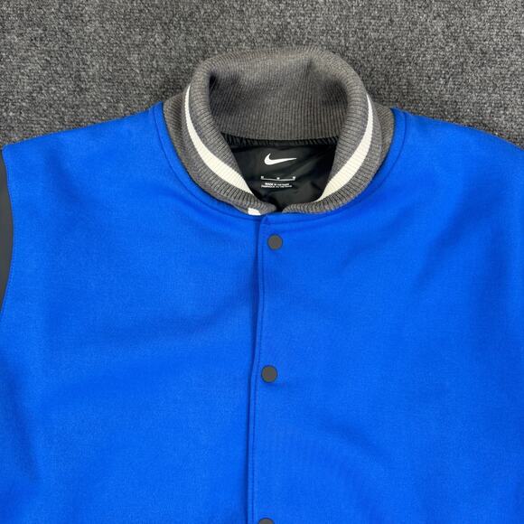 Nike Team Player Letterman Jacket Mens Medium (M) Blue Gray DJ5971-493 NWT - Picture 5 of 10